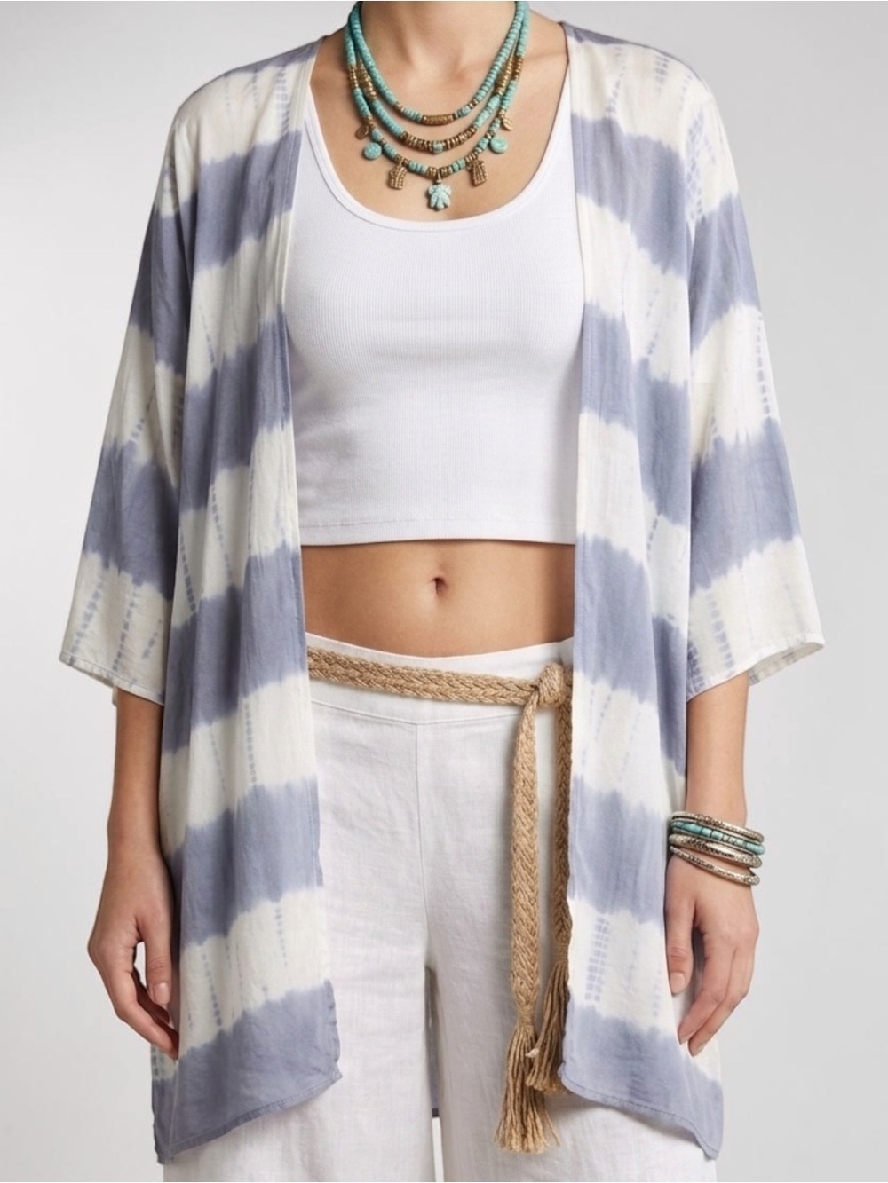 NWT Kimono Top Sz L Beach Cover Up Lagenlook
